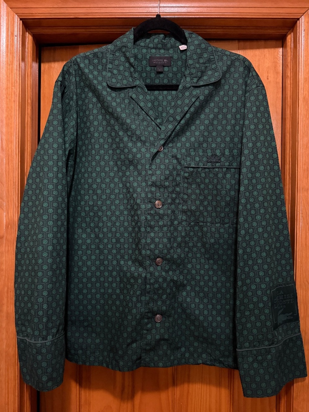 LACOSTE Tennis Print Dress Shirt
